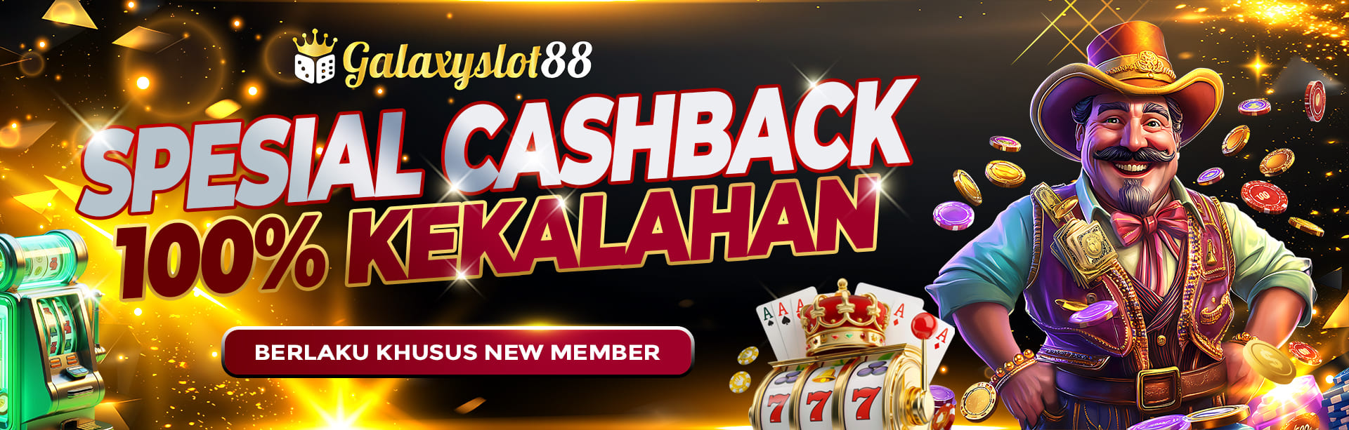 BONUS NEW MEMBER CASHBACK 100%