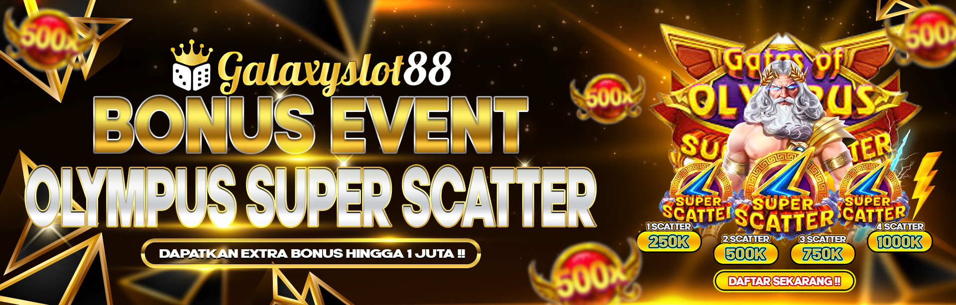BONUS SCATTER OLYMPUS SUPER SCATTER	